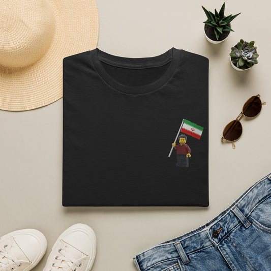 Iran Flag Pocket Tee — Minimalist Protest Solidarity T-Shirt