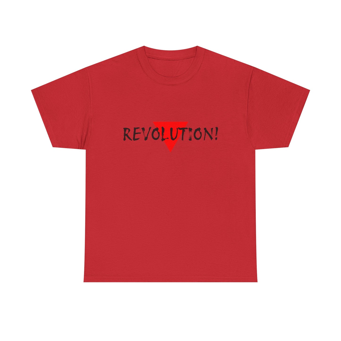 Revolution! Graphic Tee — Red Triangle Protest Shirt