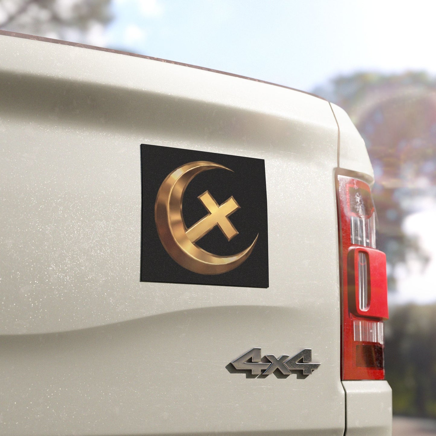Crescent Cross Alliance Car Magnets - Straight Black Background