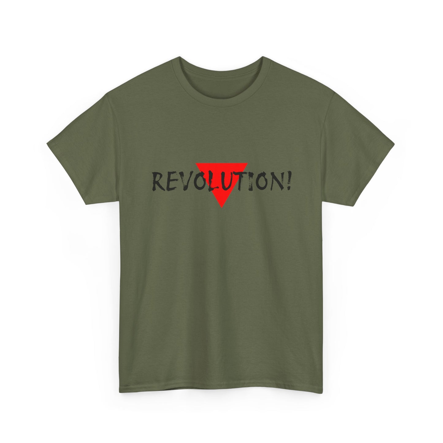 Revolution! Graphic Tee — Red Triangle Protest Shirt