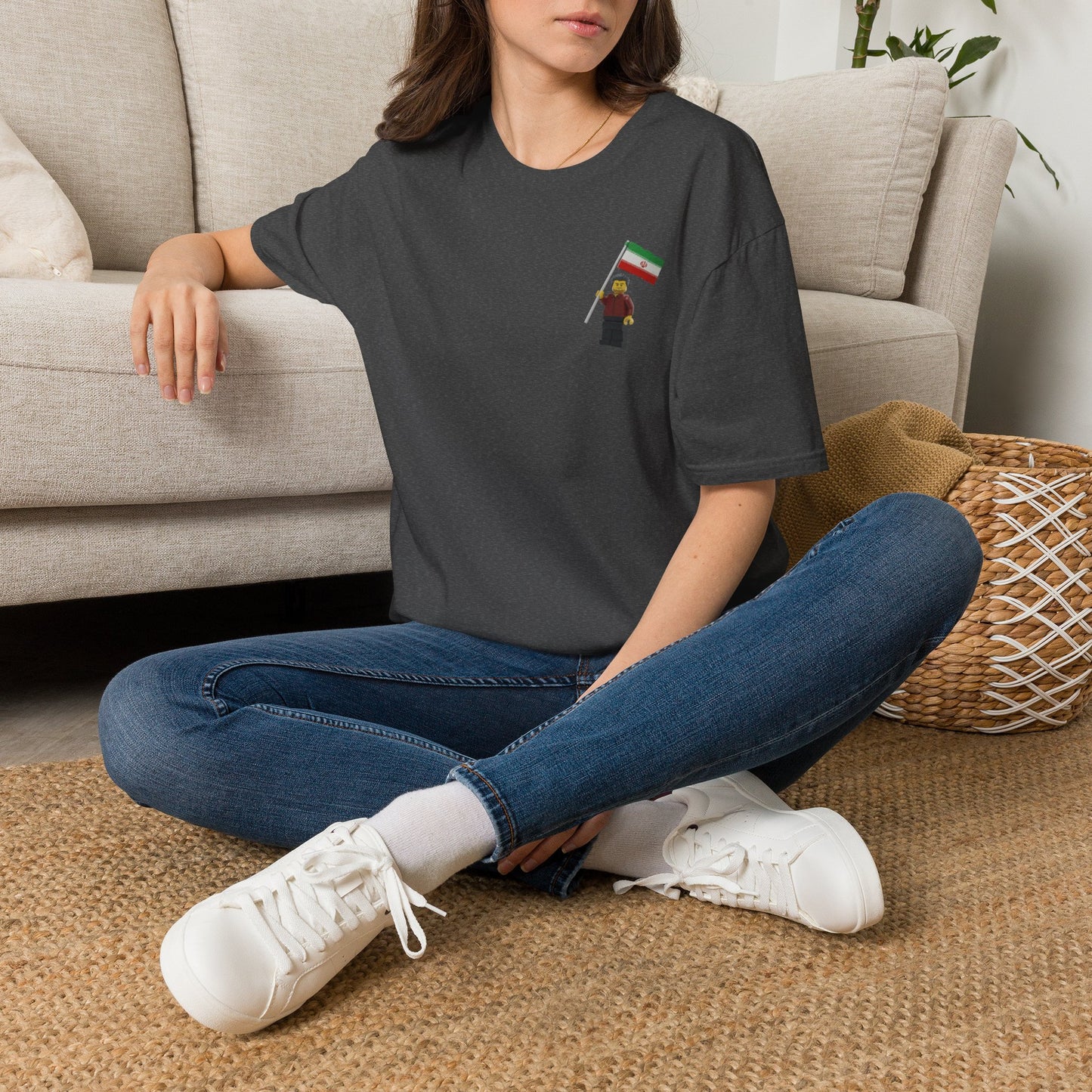 Iran Flag Pocket Tee — Minimalist Protest Solidarity T-Shirt