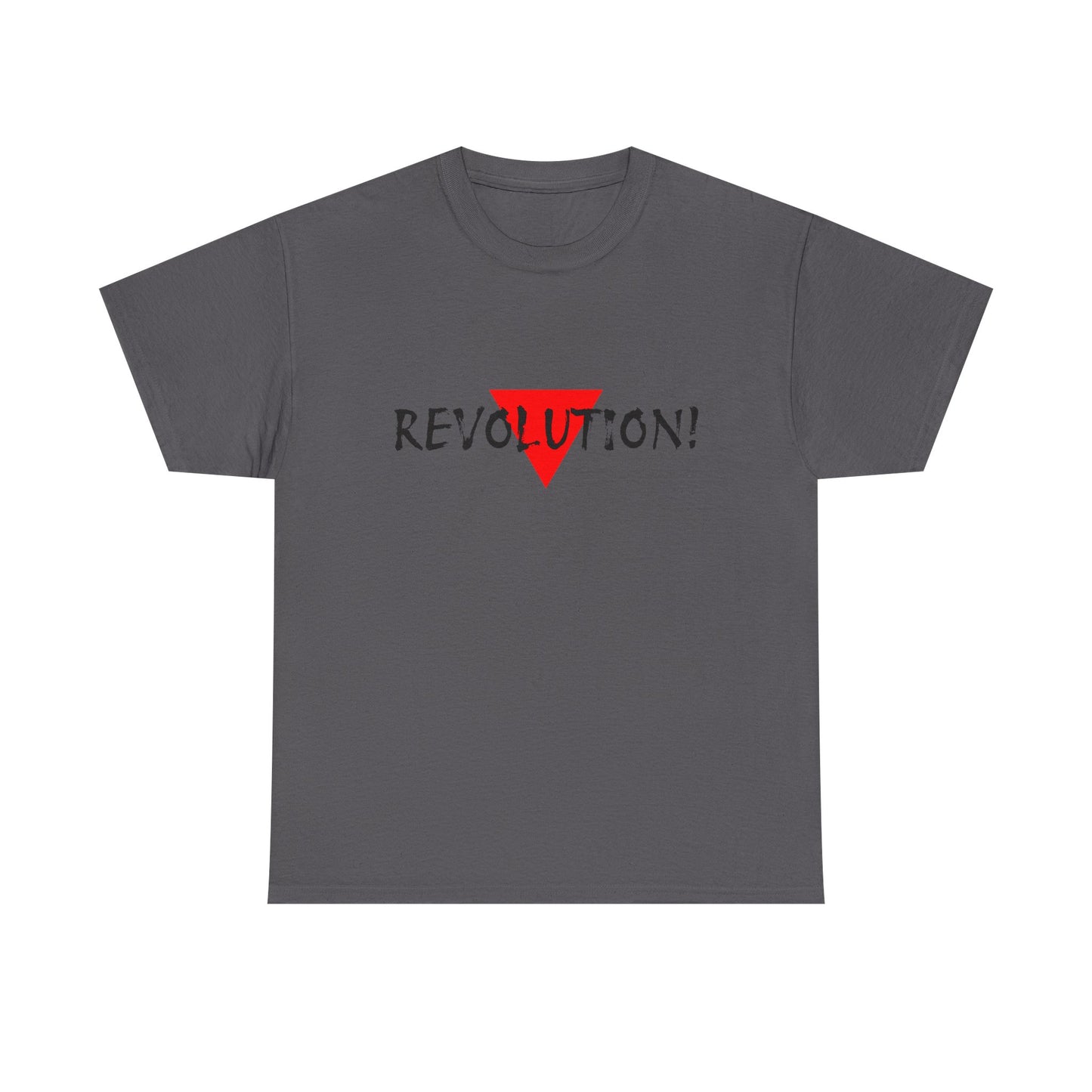 Revolution! Graphic Tee — Red Triangle Protest Shirt