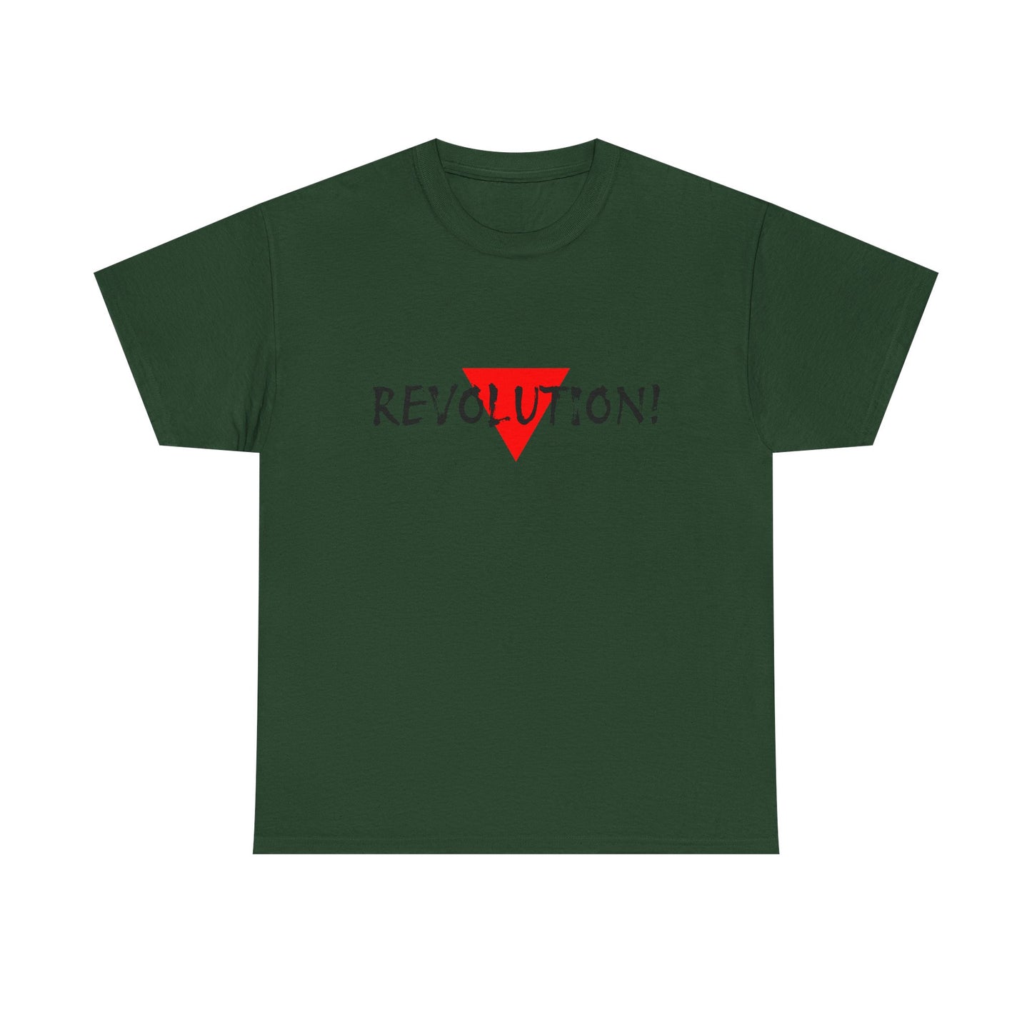 Revolution! Graphic Tee — Red Triangle Protest Shirt
