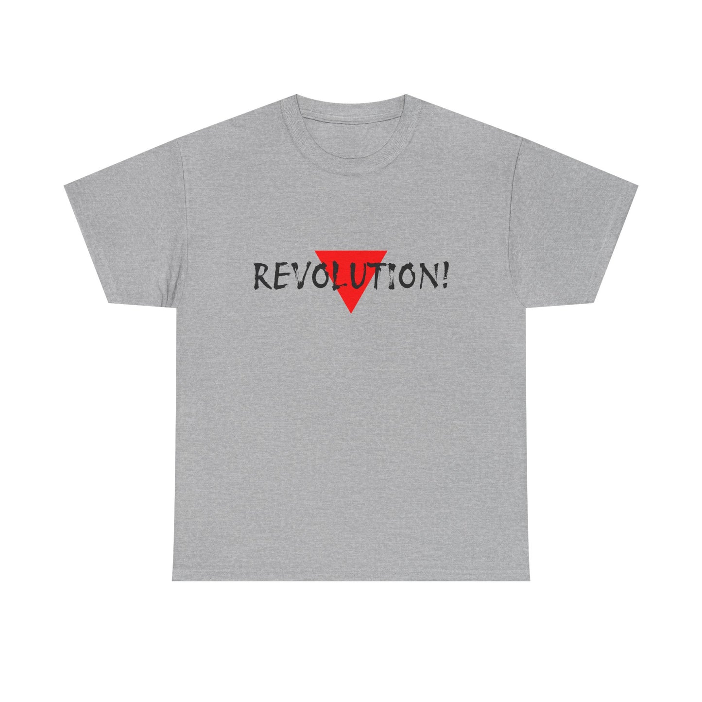 Revolution! Graphic Tee — Red Triangle Protest Shirt