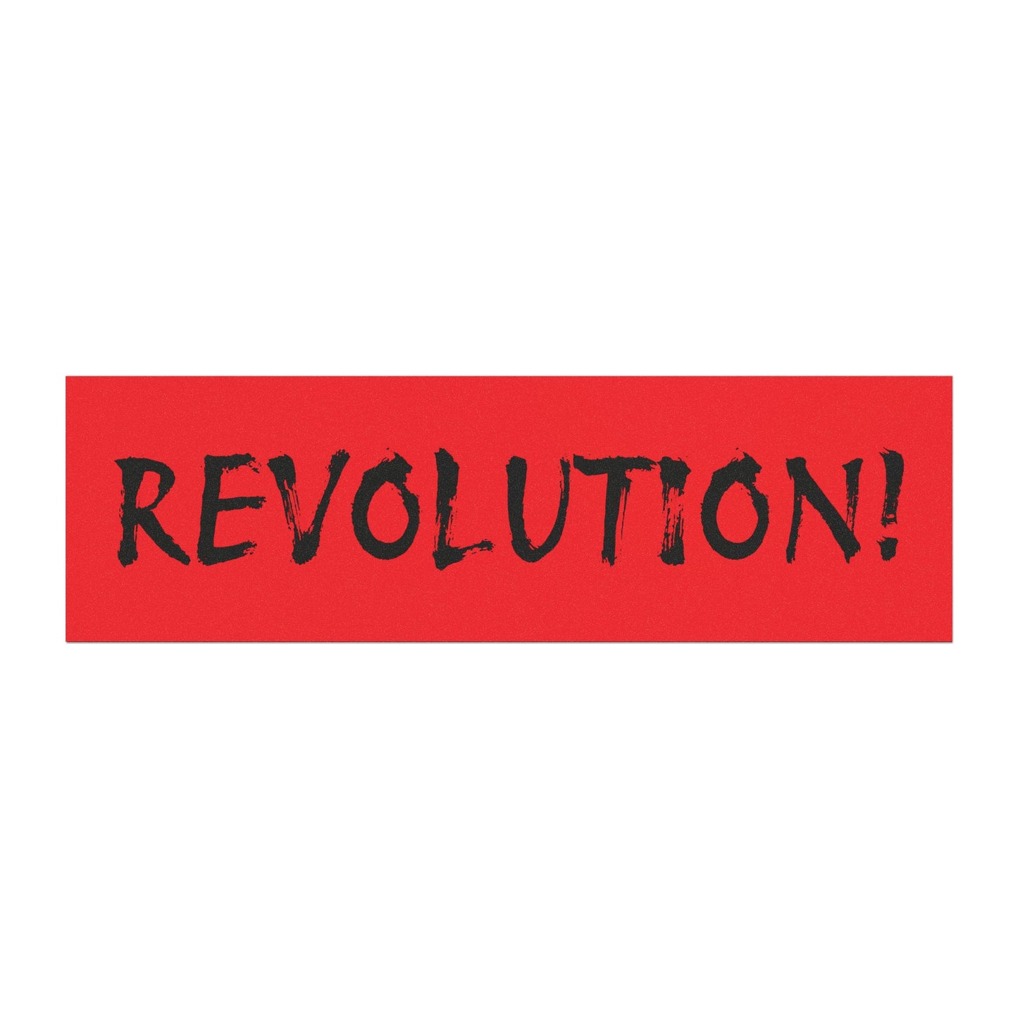 Revolution! Red Car Magnet — Bold Political Statement Sticker for Cars