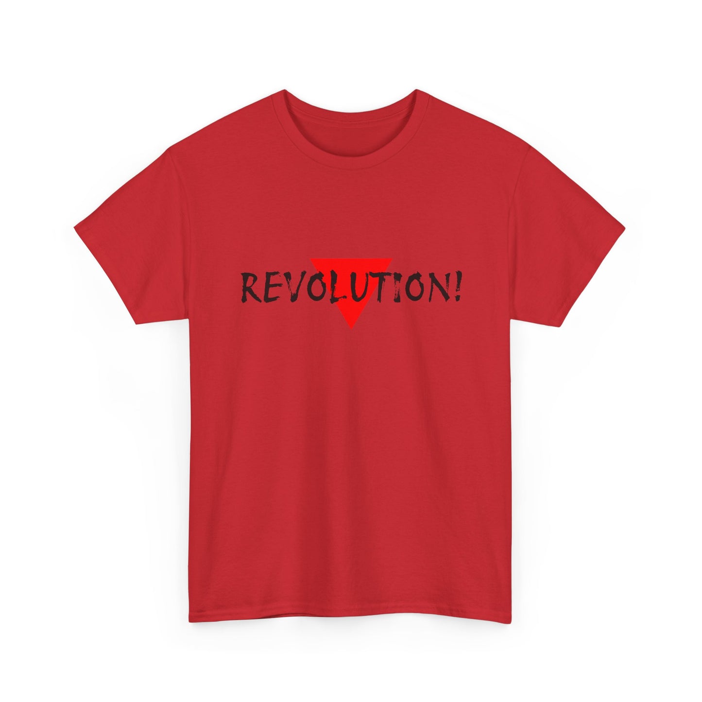 Revolution! Graphic Tee — Red Triangle Protest Shirt