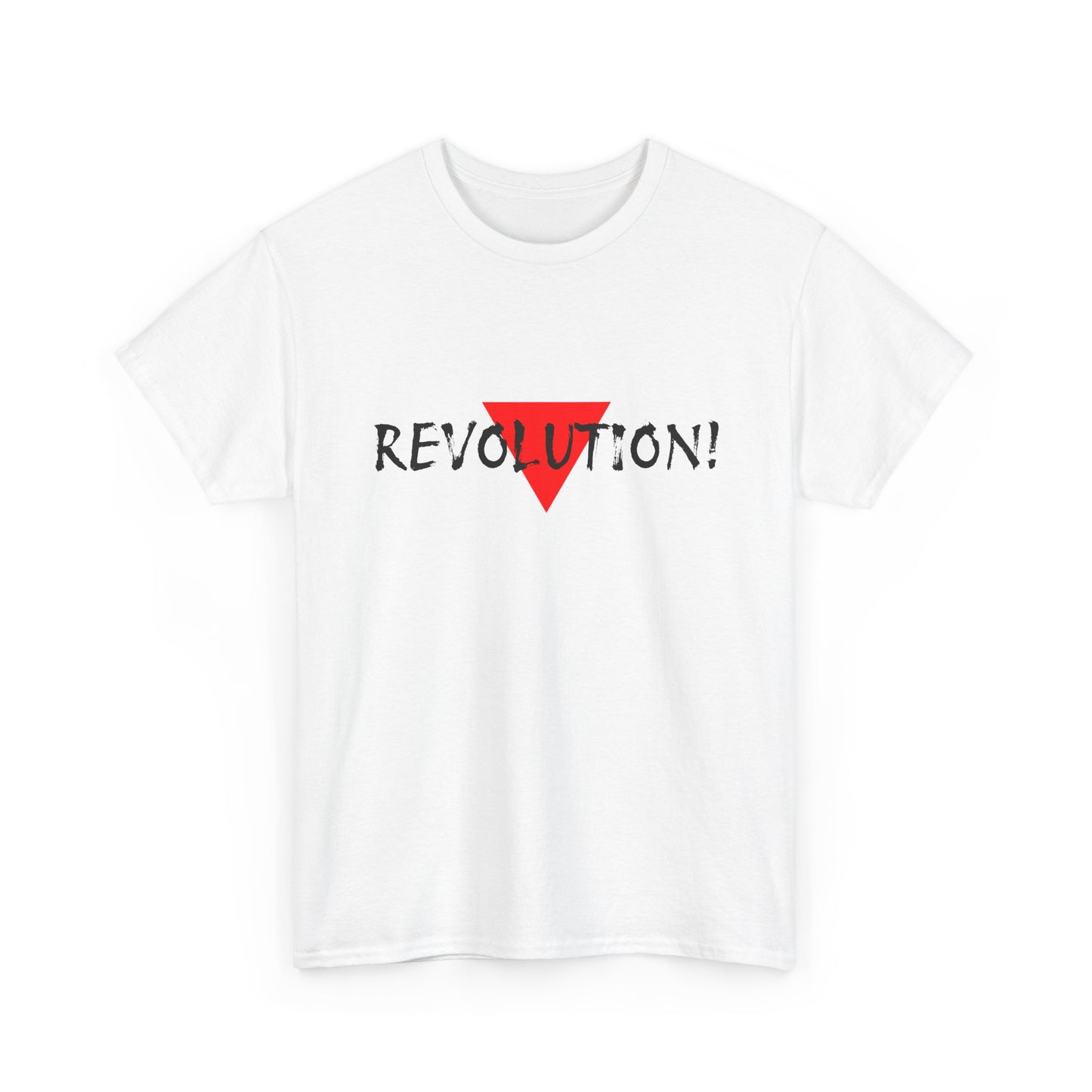 Revolution! Graphic Tee — Red Triangle Protest Shirt