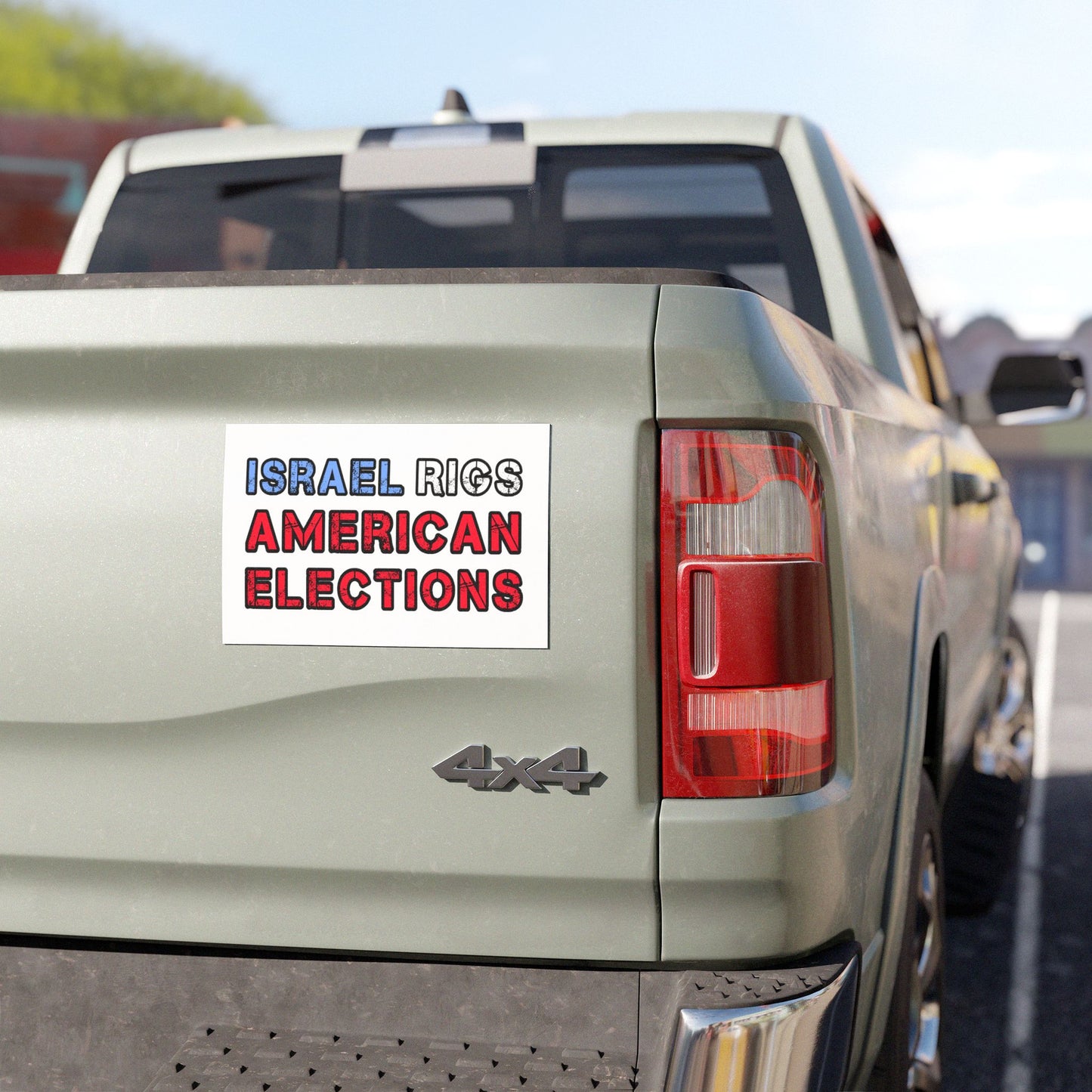 Car Magnet — "Israel Rigs American Elections" Political Statement Magnet