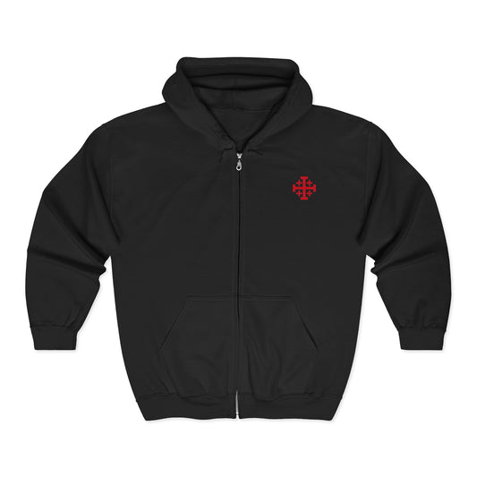 Red Celtic Knot Zip Hoodie