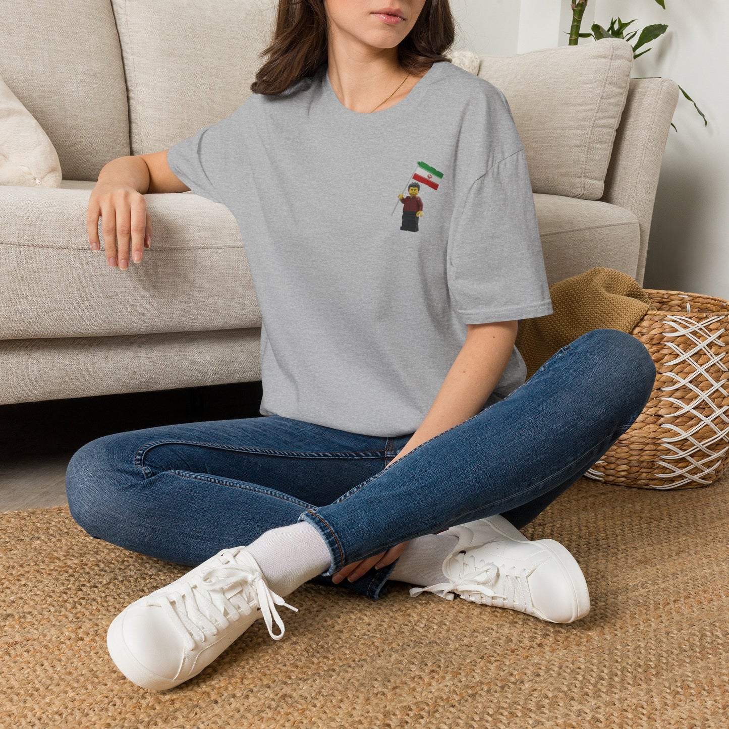 Iran Flag Pocket Tee — Minimalist Protest Solidarity T-Shirt