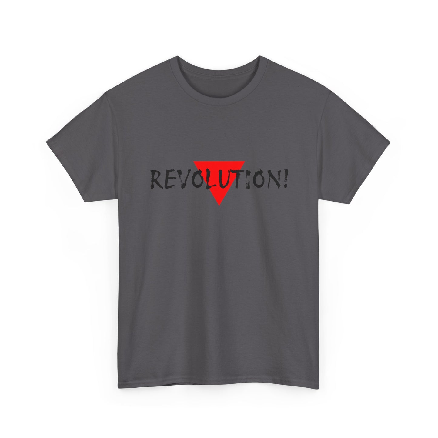 Revolution! Graphic Tee — Red Triangle Protest Shirt