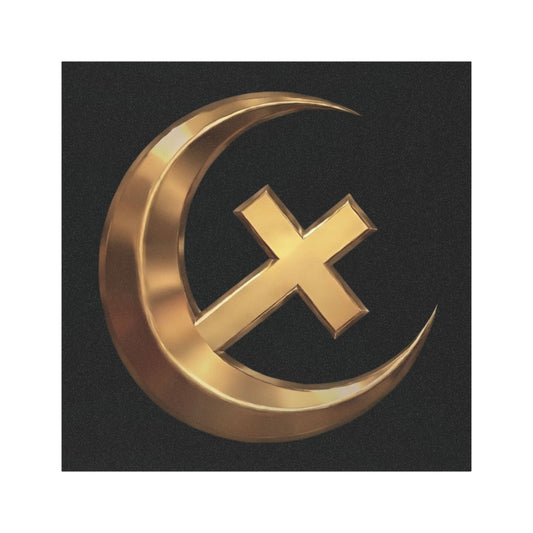 Crescent Cross Alliance Car Magnets - Straight Black Background