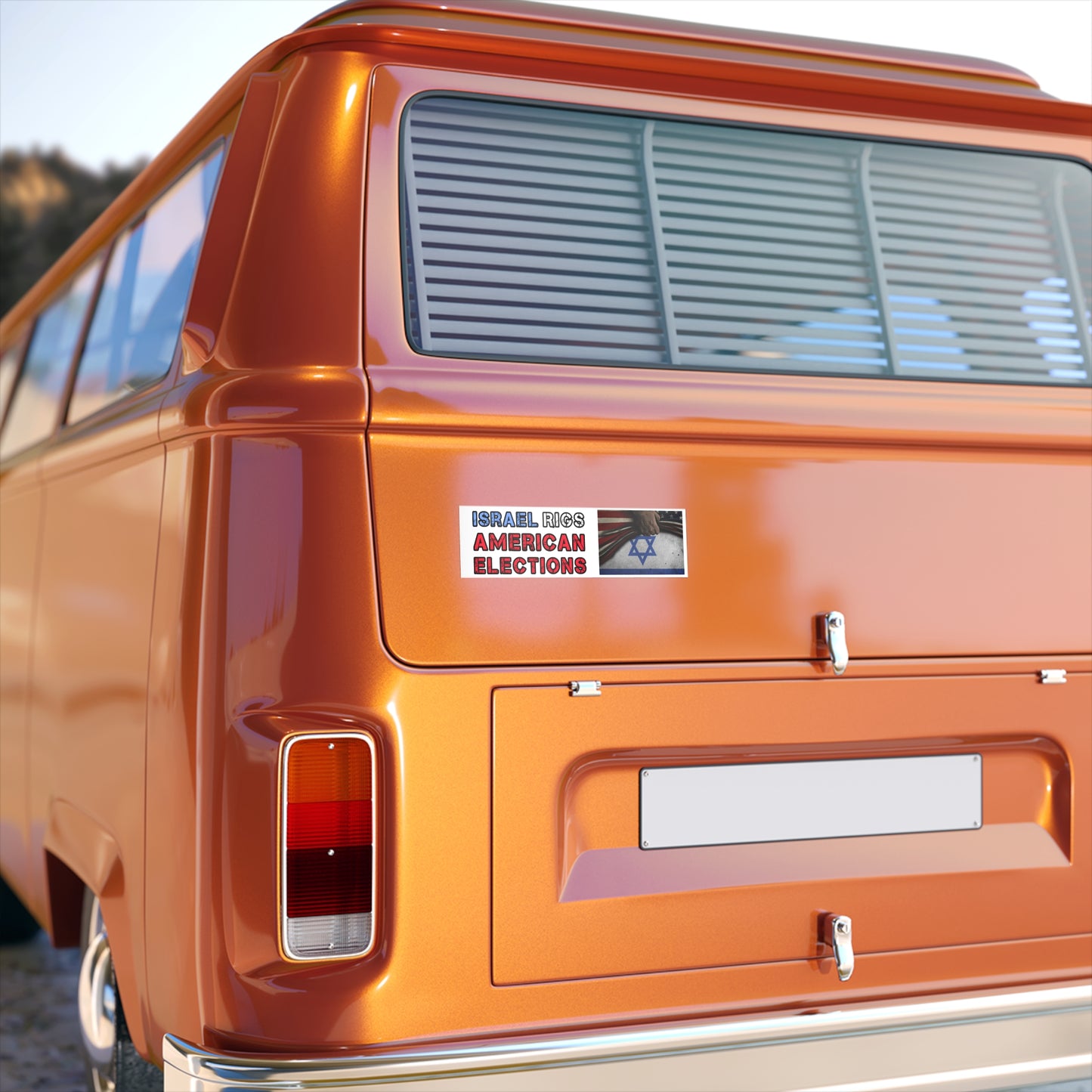 Bumper Sticker — "Israel Rigs American Elections" Political Protest Decal