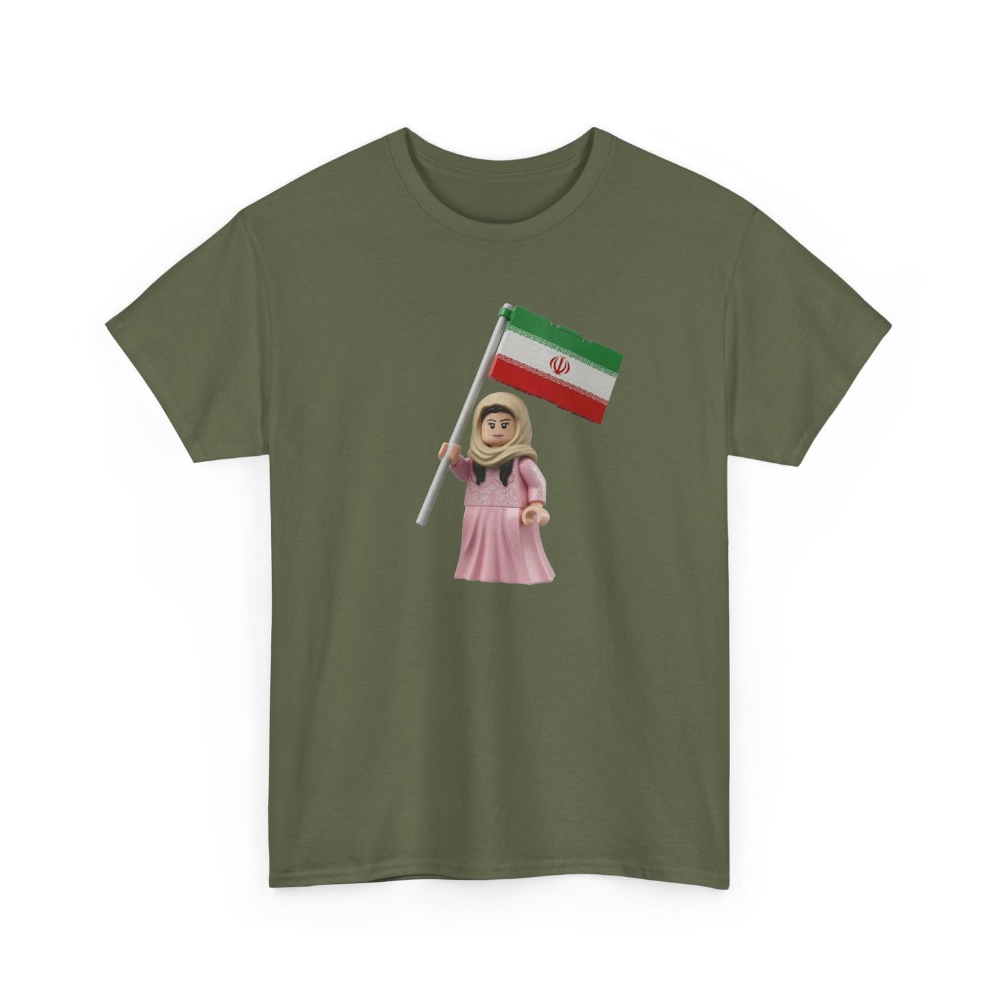 Flag Girl T‑Shirt — Cute Child Holding Flag Tee