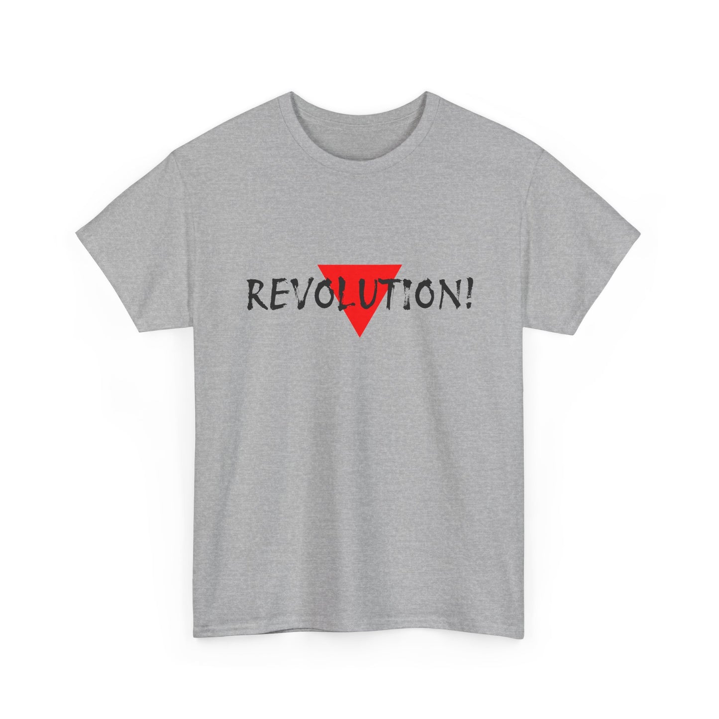 Revolution! Graphic Tee — Red Triangle Protest Shirt