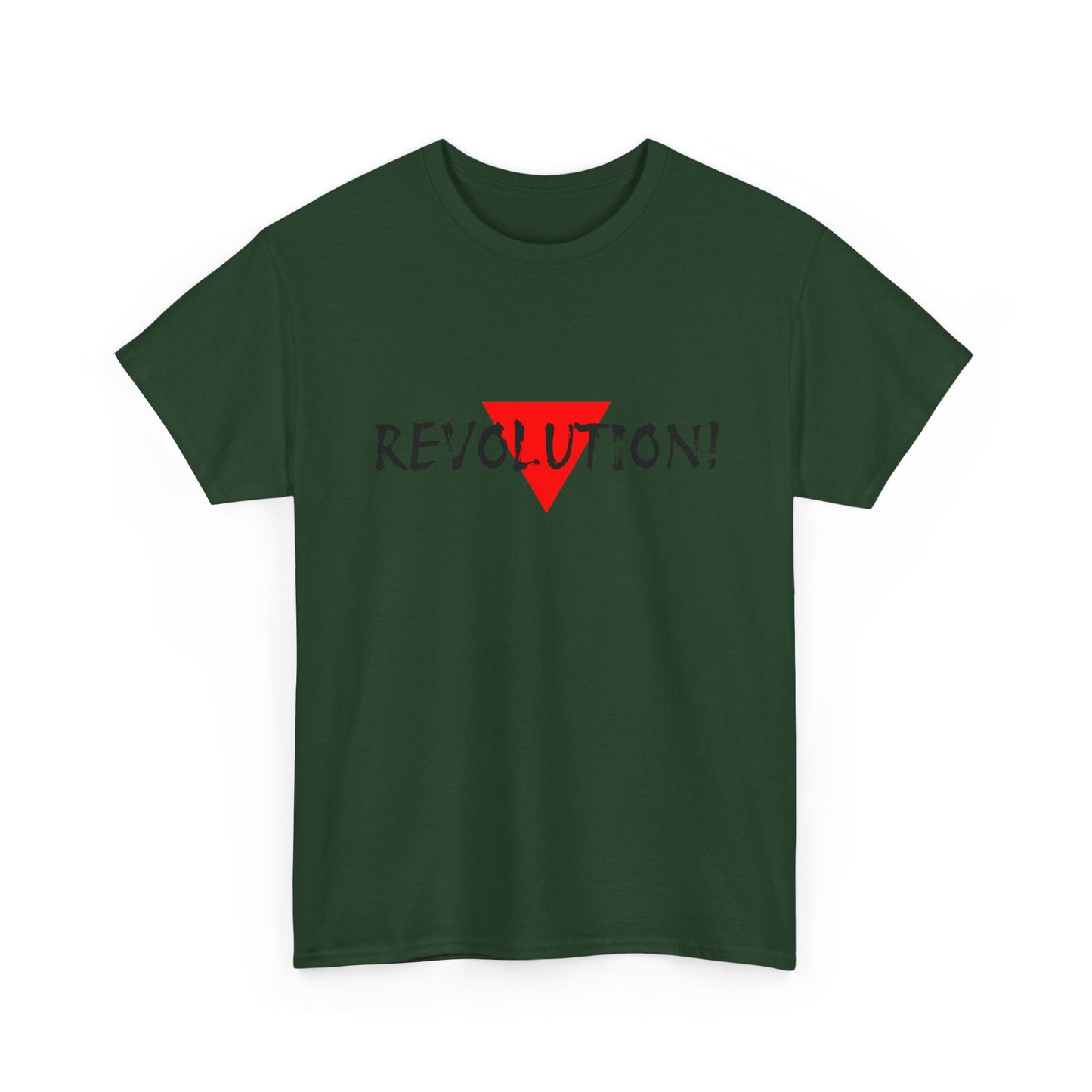 Revolution! Graphic Tee — Red Triangle Protest Shirt