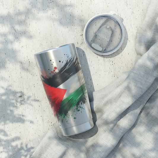 Palestine Flag Spray Paint 20oz Tumbler